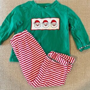 Festive Green and Red Kids Pajamas